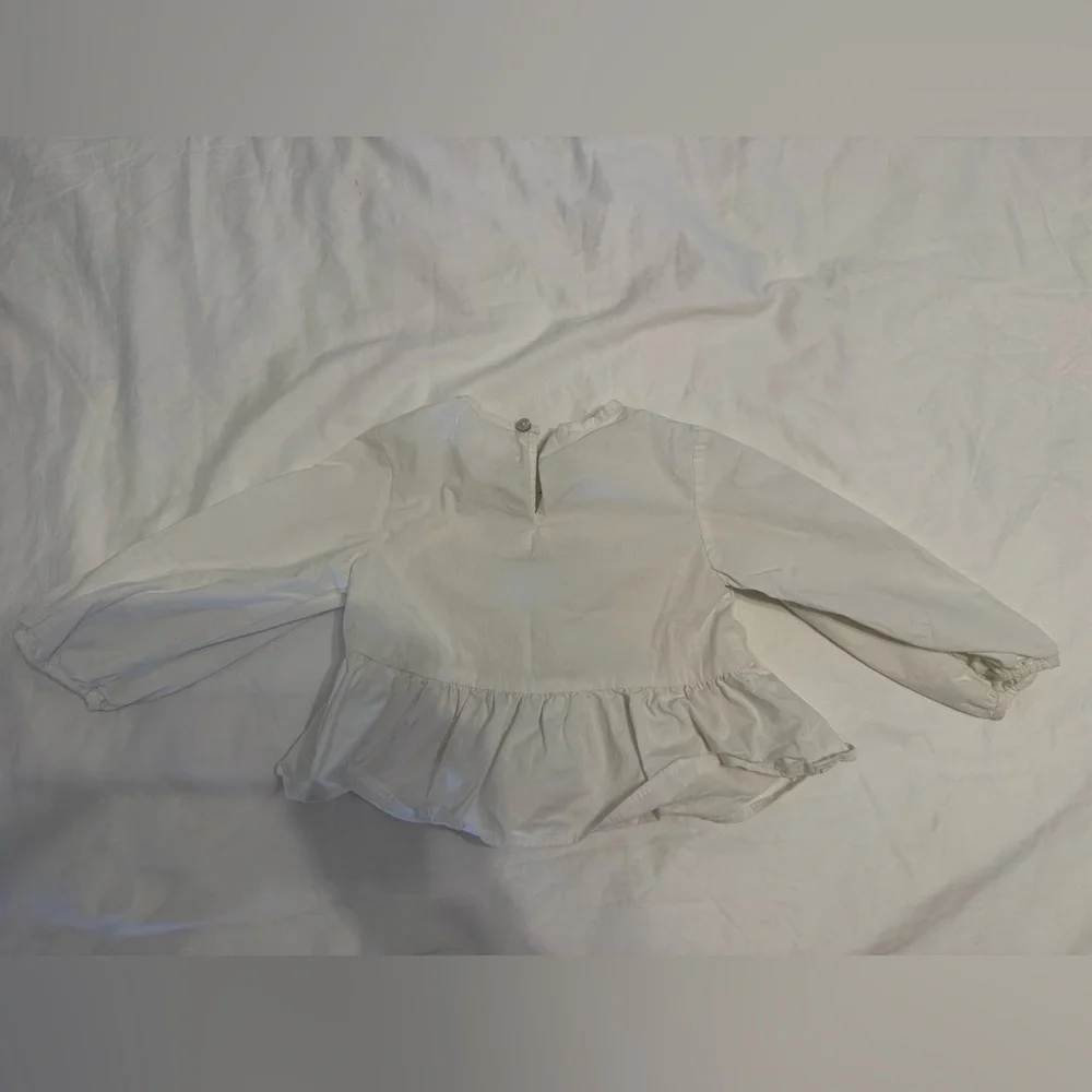 Zara Toddler White Top with Black Bows - Picture 2 of 4